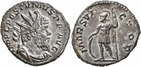 Postumus, Romano-Gallic Emperor, 260-269. Antoninianus (Billon, 21 mm, 2.96 g, 6 h), Cologne, 266. IMP C POSTMVS P F AVG Radiate, draped and cuirassed...