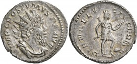 Postumus, Romano-Gallic Emperor, 260-269. Antoninianus (Silver, 21 mm, 3.92 g, 12 h), Cologne, 266. IMP C POSTVMVS P F AVG Radiate, draped and cuirass...