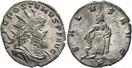 Postumus, Romano-Gallic Emperor, 260-269. Antoninianus (Billon, 20 mm, 2.48 g, 6 h), Mediolanum, struck under Aureolus, 267-268. IMP C POSTVMVS P F AV...