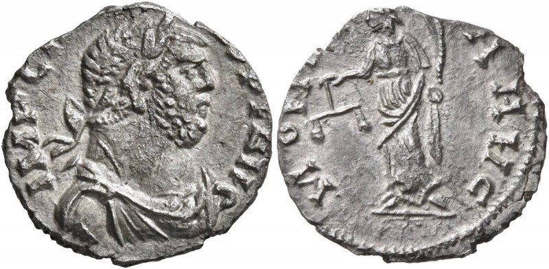 Carausius, Romano-British Emperor, 286-293. Denarius (Silver, 18 mm, 2.33 g, 12 ...