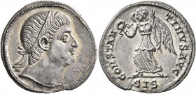 Constantine I, 307/310-337. Siliqua (Silver, 19 mm, 2.69 g, 12 h), Siscia, 326-327. Diademed head of Constantine I to right, his eyes raised to heaven...