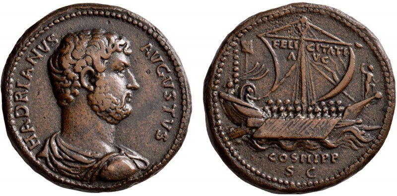 PADUAN MEDALS. Hadrian, 117-138. 'Sestertius' (Copper, 35 mm, 31.04 g, 7 h), by ...