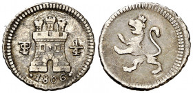 1806. Carlos IV. Potosí. 1/4 de real. (AC. 156). Rayitas. 0,81 g. (MBC-).