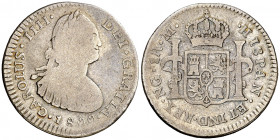 1800. Carlos IV. Guatemala. M. 1 real. (AC. 376). Escasa. 3,25 g. BC/BC+.