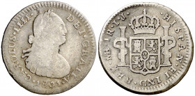 1801. Carlos IV. Lima. IJ. 1 real. (AC. 400). 3,34 g. BC/BC+.