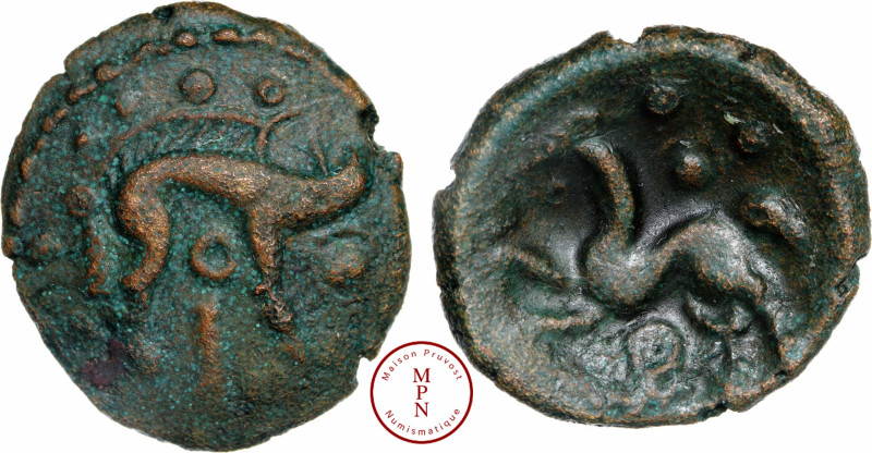 Ambiens, Région d'Amiens, Bronze au sanglier et au cheval, classe I, 60-40 avant...