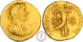 Égypte, Bérénice II (276-221) femme de Ptolémée III, Hemidrachme, Av, Buste voilé de Bérénice II à droite, Rv, BAΣIΛIΣΣHΣ BEPENIKHΣ, Corne d'abondance...