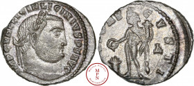 Licinius Ier (308-324), Follis, 317-318, Cyzique, Av. IMP C VAL LICIN LICINIUS PF AVG, Tête laurée à droite, Rv. GENIO AVGVSTI, Le Génie du Peuple Rom...
