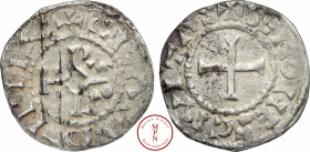 Charles II le Chauve (840-877), Denier, 864-875, Sens, Av. + GRATIA DEI REX, Monogramme carolin, Rv. + SENONES CIVITAS, Croix, Argent, TTB, 1.49 g, 19...