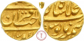 Muhammad shah (AH1131-1161 / 1719-1748), Empire Mughal ½ Mohur, (1728-1729), Shahjahanabad, Or, SPL+, PCGS MS64, KM-D438.1. Exemplaire magnifique sans...