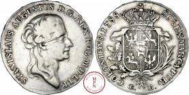 Stanislas II August (1732-1764-1795), Poltalar (½ thaler), 1788, Varsovie, Av. STANISLAUS AUGUSTUS D . G . REX POL . M . D . LIT, Tête à droite, Rv. 2...