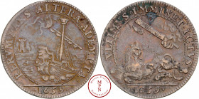 Louis XIV (1643-1715), Prise provisoire de Dunkerque, Jeton, 1659, Paris, Av. VLTIMVS. IMMINET. ICTVS / 1659, La main de Dieu armée d'un faisceau de l...