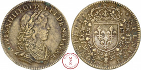 Louis XIV (1643-1715), Conseil du Roi, Jeton, Vers 1660-1670, Paris, Av. LOVIS. XIIII. ROY. DE. FRAN. ET. DE. NAVAR, Buste lauré, drapé et cuirassé du...