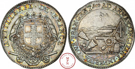 Louis XIV (1643-1715), Artillerie de France, Henri de Daillon, Comte de Lude, Jeton, 1683, Paris, Av. ARTILLERIE. DE. FRANCE, Armes de Henri de Daillo...