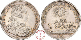 Louis XV (1715-1774), Secrétaires du Roi, Jeton, 1731, Paris, Av. LUD. XV. REX CHRISTIANISS, Buste à droite, Rv. DUCEM. REGEM. QUE. SEQUUNTUR /
SECRET...
