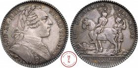 Louis XV (1715-1774), Ordinaire des Guerres, Jeton, 1753, Paris, Av. LUD . XV . REX . CHRISTIANISS., Buste lauré et cuirassé à droite, Rv. IN GERTAMEN...