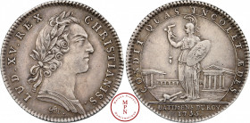 Louis XV (1715-1774), Bâtiments du Roi, Jeton, 1755, Paris, Av. LUD. XV. REX. CHRISTIANISS, Buste lauré à droite, Rv. CONDIT. QUAS. INCOLET. AEDES /
B...