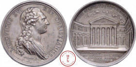 Louis XVI (1774-1792), Académie de Médecine et de Chirurgie de Paris, Médaille, Duvivier / Gatteaux, 1774, Paris, Av. LVDOVICVS XVI REX CHRISTIANISS, ...
