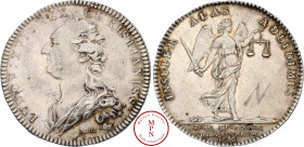 Louis XVI (1774-1792), La Rochelle, Juges et Consuls, Jeton, par Droz, 1776, Paris, Av. LUDOV : XVI. REX CHRISTIANISS, Buste à gauche, Rv. INSUPER ALA...