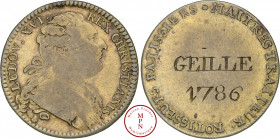 Louis XVI (1774-1792), Traiteurs, Rôtisseurs et Pâtissiers, Jeton, 1786, Paris, Av. LUDOV . XVI. REX CHRISTIANISS, Buste à droite, Rv. MAITRES. TRAITE...