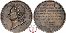 Louis XVI (1774-1792), Hommage à Mirabeau, Médaille, Galle, 1791, Paris, Av. LE DEMOSTHENES FRANÇOIS, Tête laurée à gauche, Rv. HONORÉ / RIQUETTI-MIRA...