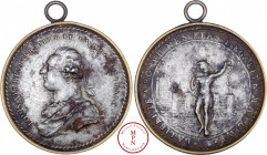 Louis XVI (1774-1792), Prise de la Bastille, Médaille, Palloy, 1791-1792, Paris, Av. LOUIS XVI RESTAURATEUR DE LA LIBERTE FRANCSE, Buste cuirassé et v...