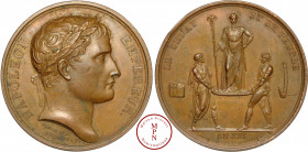 Napoléon Ier (1804-1815), Couronnement de Napoléon, Médaille, Andrieu, AN 13 (1804), Paris, Av. NAPOLEON EMPEREUR, Tête laurée à droite, Rv. LE SENAT ...