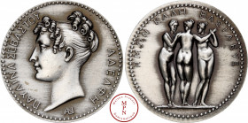 Napoléon Ier (1804-1815), Pauline Bonaparte, Soeur de Napoléon, médaille, Refrappe de la Monnaie de Paris, 1808, Paris, Av. PAULINA SEBASTOU ADELFH, T...