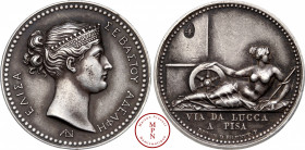 Napoléon Ier (1804-1815), Elisa Bonaparte, Soeur de Napoléon, médaille, par Denon, Refrappe de la Monnaie de Paris, Paris, Av. ELISA SEBASTOU ADELFH, ...