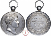 Napoléon Ier (1804-1815), Ier prix de l’École d'Anatomie de Douai décernée à Bagnéris, 1812, Douai, Av. NAPOLEON EMPEREUR, Tête laurée à droite, Rv. E...