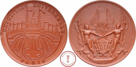 Troisième République (1870-1940), Exposition Universelle de Paris, Médaille, 1878 Av. PAX / RF /1878, Deux victoires se donnant la main au-dessus d'un...