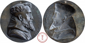 Pologne, Hommage à Florian Topolski, Médaille uniface, par Ladislas Oleszcsynski, fonte Eck et Durand, 1894, Paris, Av. X FLORIAN TOPOLSKI / LADISLAS ...