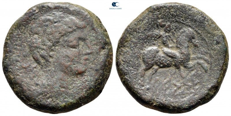 Hispania. Possibly Lakine circa 120-0 BC. 
Bronze Æ

28 mm, 15,67 g



ne...