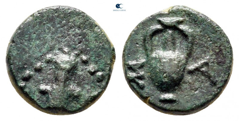 The Thracian Chersonese. Sestos circa 300 BC. 
Bronze Æ

10 mm, 1,10 g


...