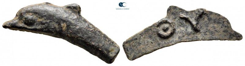 Scythia. Olbia circa 437-410 BC. 
Cast dolphin Æ

27 mm, 1,61 g



very f...