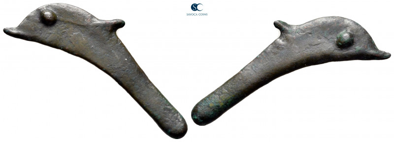 Scythia. Olbia circa 437-410 BC. 
Cast dolphin Æ

35 mm, 1,83 g



very f...