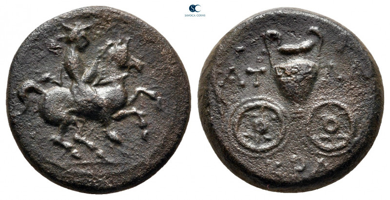 Thessaly. Krannon circa 350-300 BC. 
Dichalkon Æ

15 mm, 4,06 g



very f...