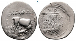 Illyria. Dyrrhachion. ΕΧΕΦΡΩΝ (Echephron) and ΑΣΚΛΑΠΟΣ (Asklapos), magistrates circa 229-100 BC. Drachm AR