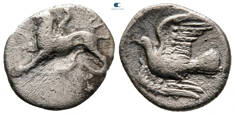Sikyonia. Sikyon circa 400-323 BC. 
Hemidrachm AR

15 mm, 2,43 g



very ...