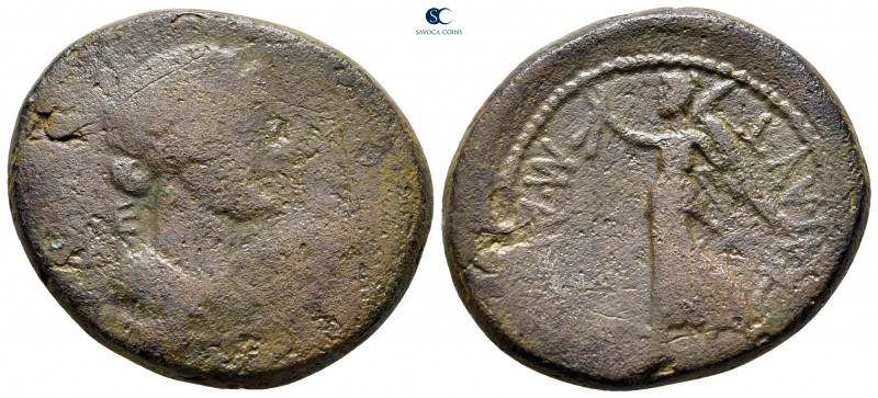 Macedon. Thessalonica. Marc Antony and Octavian 37 BC. 
Bronze Æ

29 mm, 19,8...