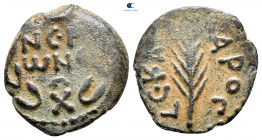 Judaea. Jerusalem. Procurators. Porcius Festus CE 59-62.  From the Tareq Hani collection. Prutah Æ