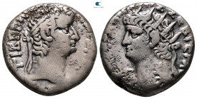 Egypt. Alexandria. Nero with Tiberius AD 54-68. Billon-Tetradrachm