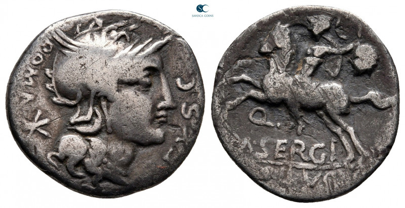 M. Sergius Silus 116-115 BC. Rome
Denarius AR

19 mm, 3,26 g



very fine