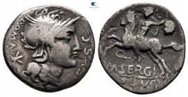 M. Sergius Silus 116-115 BC. Rome. Denarius AR