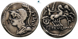 P. Servilius Rullus 100 BC. Rome. Denarius AR