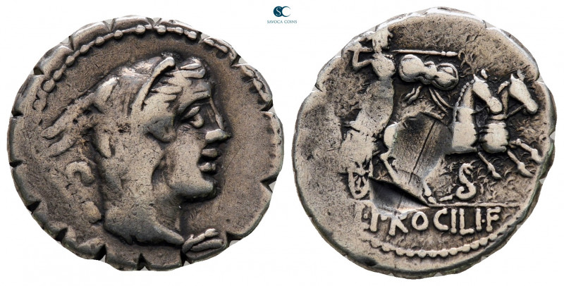 L. Procilius 80 BC. Rome
Serrate Denarius AR

18 mm, 3,89 g



nearly ver...