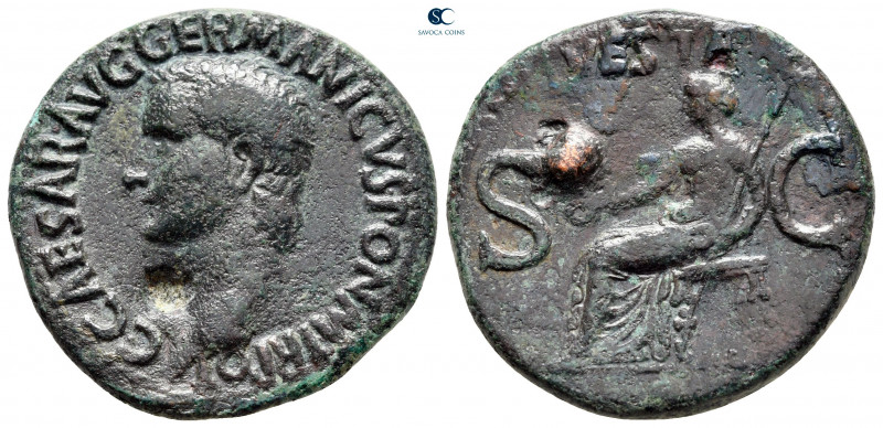 Caligula AD 37-41. Rome
As Æ

28 mm, 10,55 g



very fine