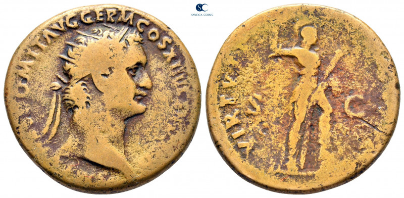 Domitian AD 81-96. Rome
Dupondius Æ

28 mm, 12,45 g



nearly very fine