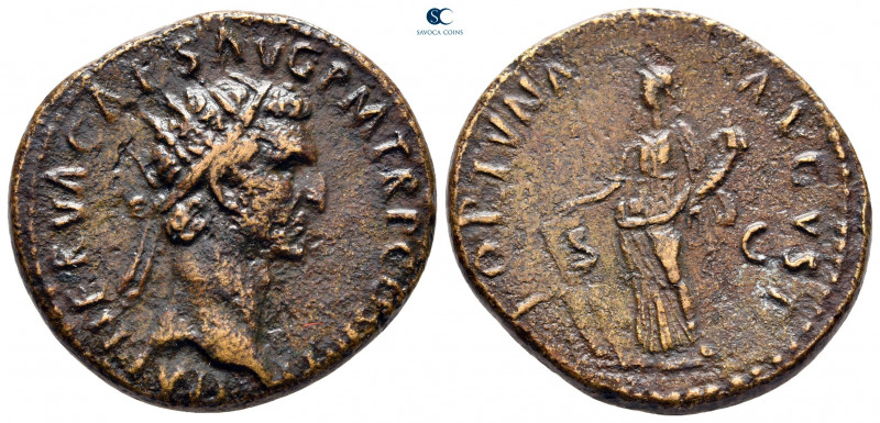 Nerva AD 96-98. Rome
Dupondius Æ

29 mm, 12,27 g



very fine