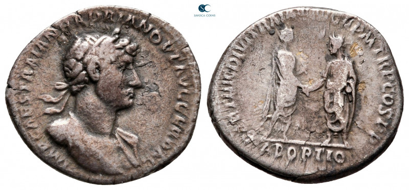 Hadrian AD 117-138. Rome
Denarius AR

19 mm, 2,61 g

nearly very fine